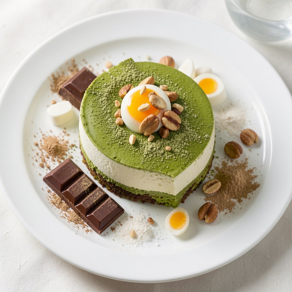 Sernik z zieloną herbatą