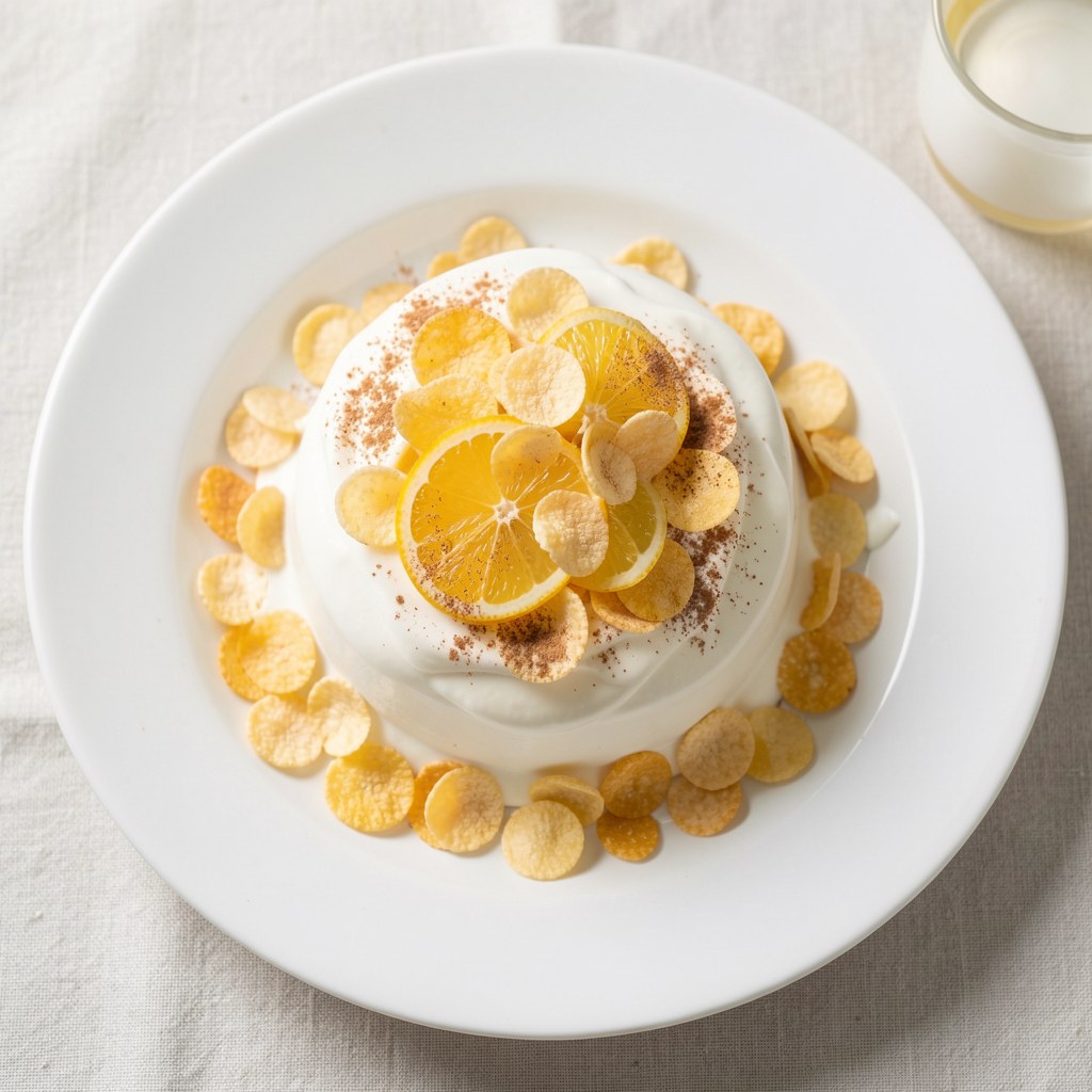 Pyszny deser z płatkami