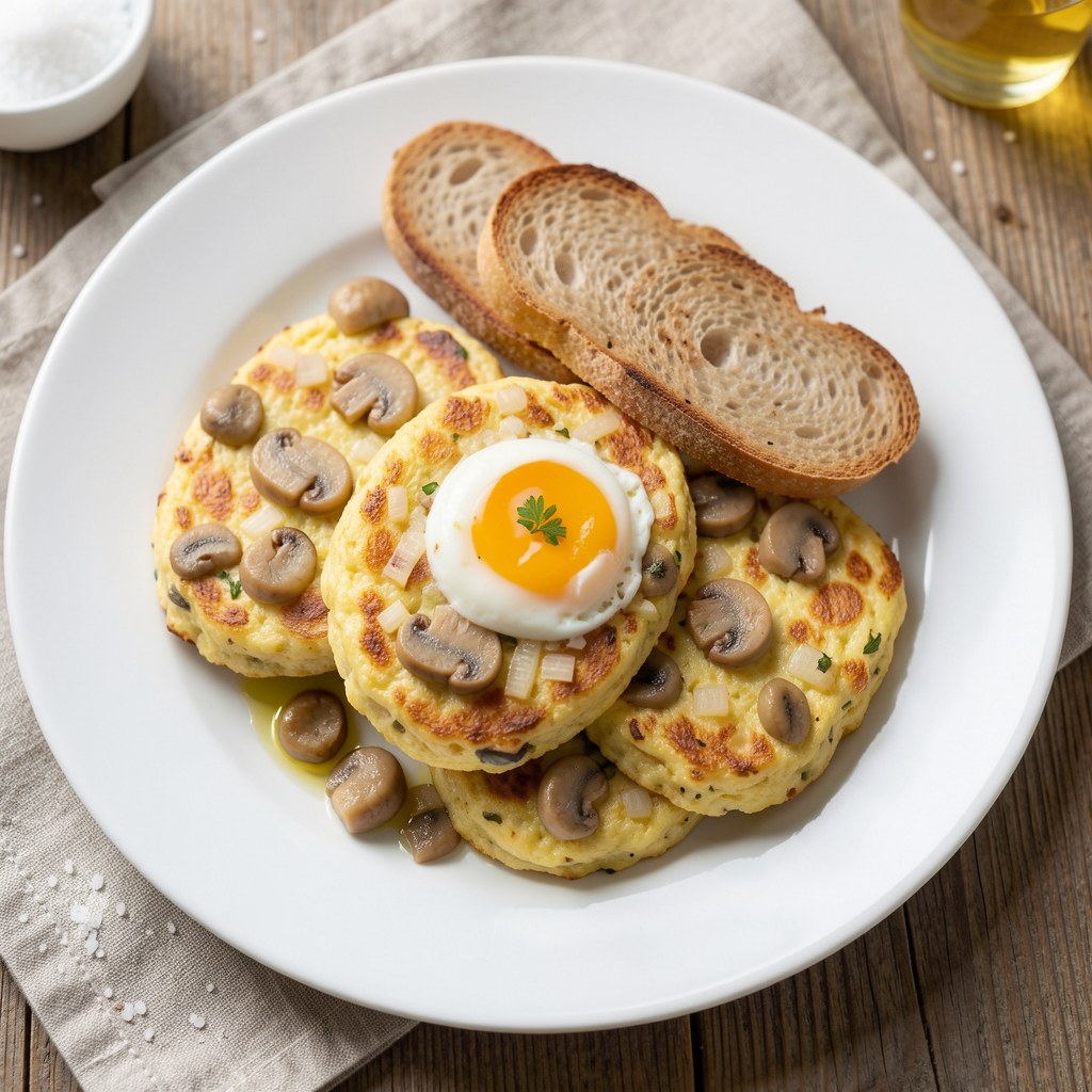 Kotlety z jajek i pieczarek