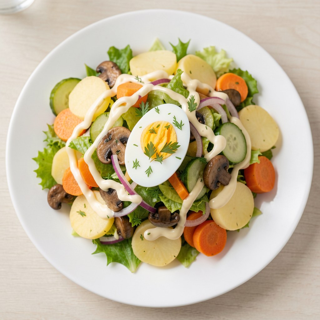 Sałatka z ziemniakami.