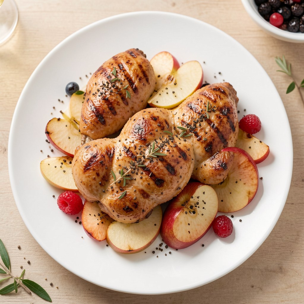 Marynowany kurczak z owocami