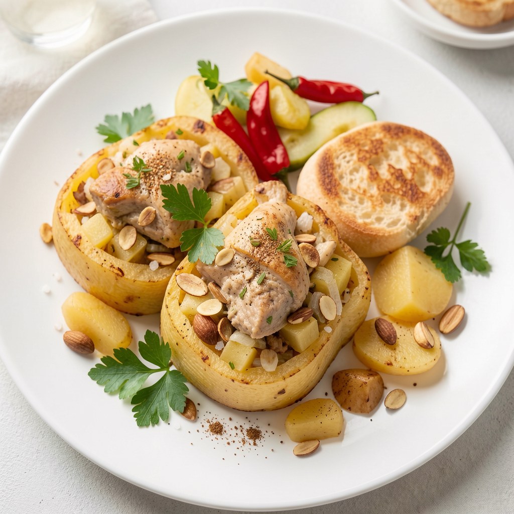 Łódeczki z farszem kurkowo-orzechowym