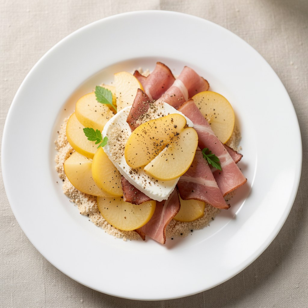 Bryzole z jablkami i serem