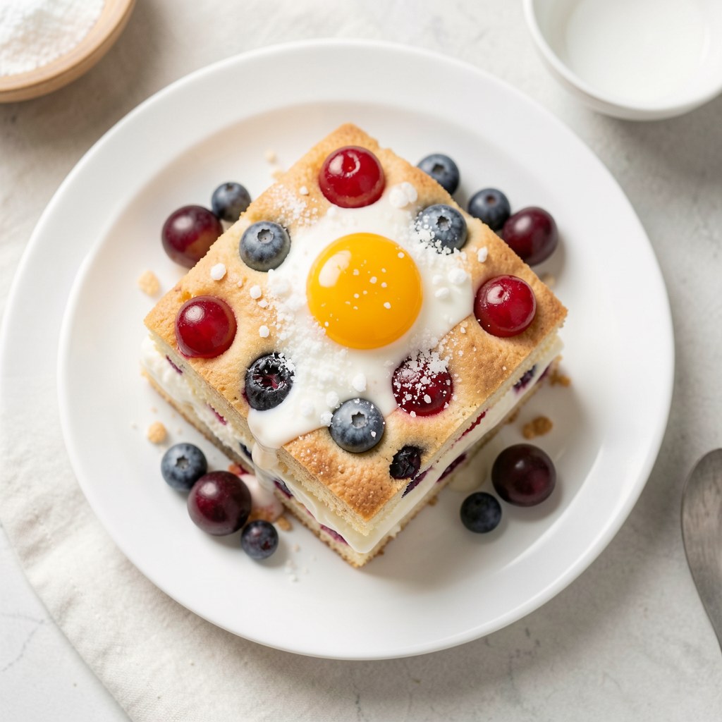 Ciasto śmietankowe z owocami