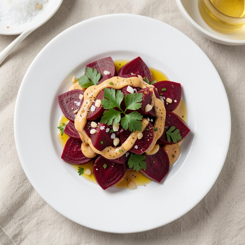 Sałatka z buraków -dodatek do obiadu.