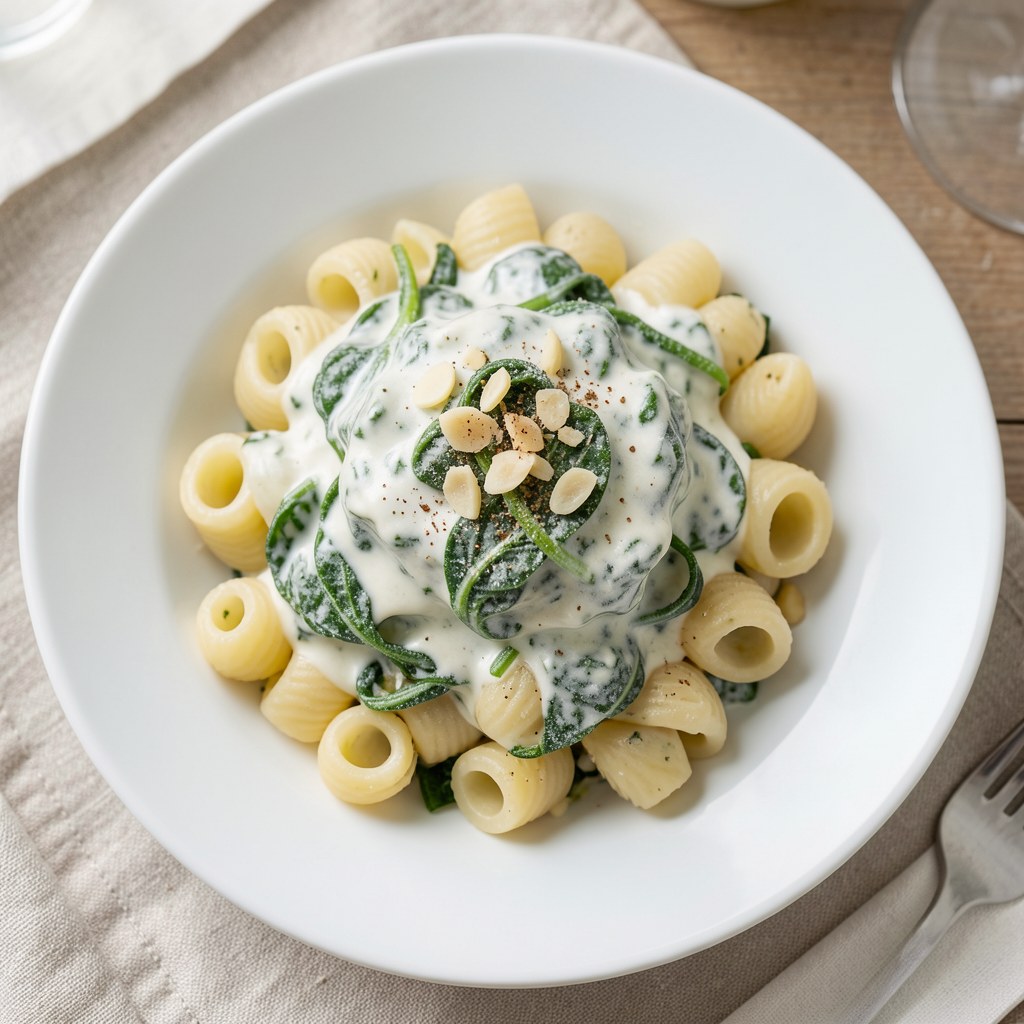 makaron ze szpinakiem