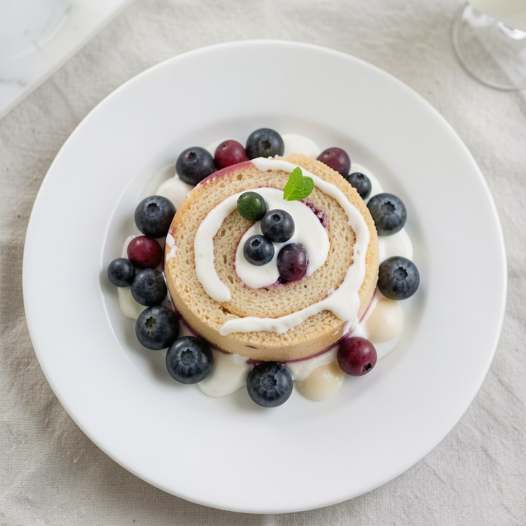 bomba jagodowo-śmietanowa