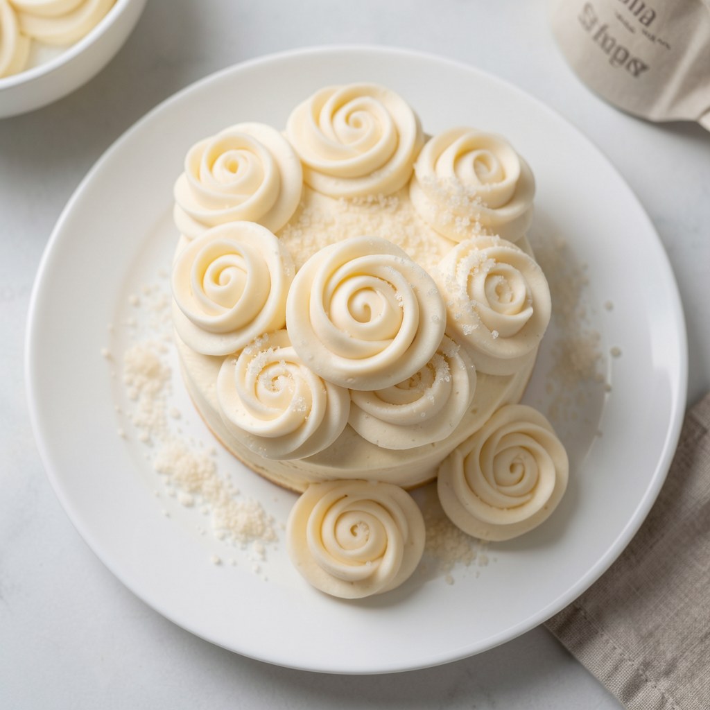 Dekoracja z kremowych róż - przepis podstawowy