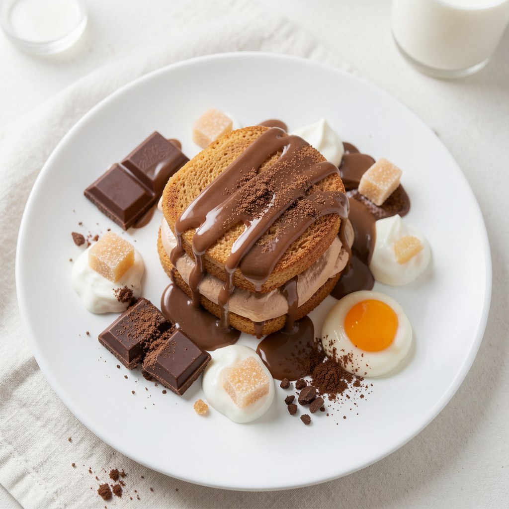 Biszkopt z kremem kawowym