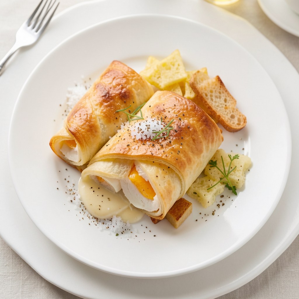 Panga w cieście francuskim z surówką