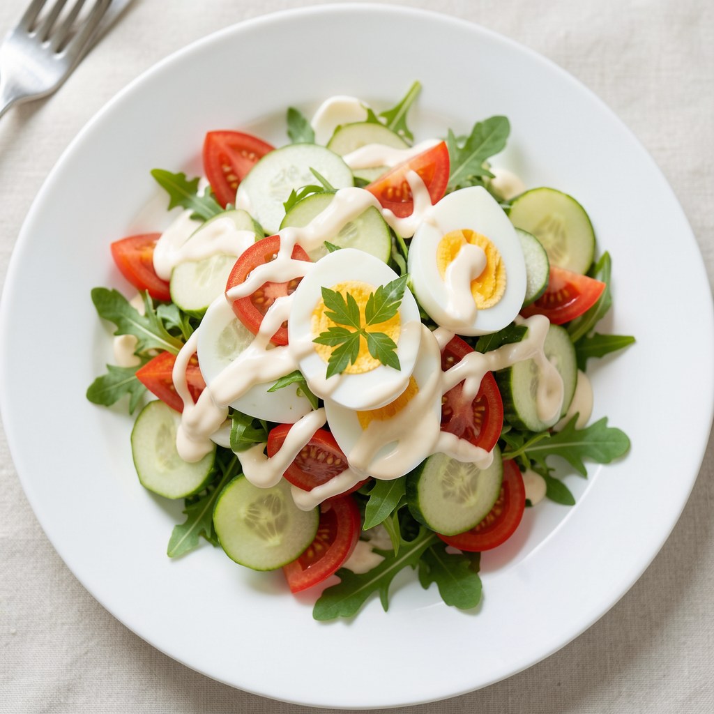 Sałatka z jaj i ogórka
