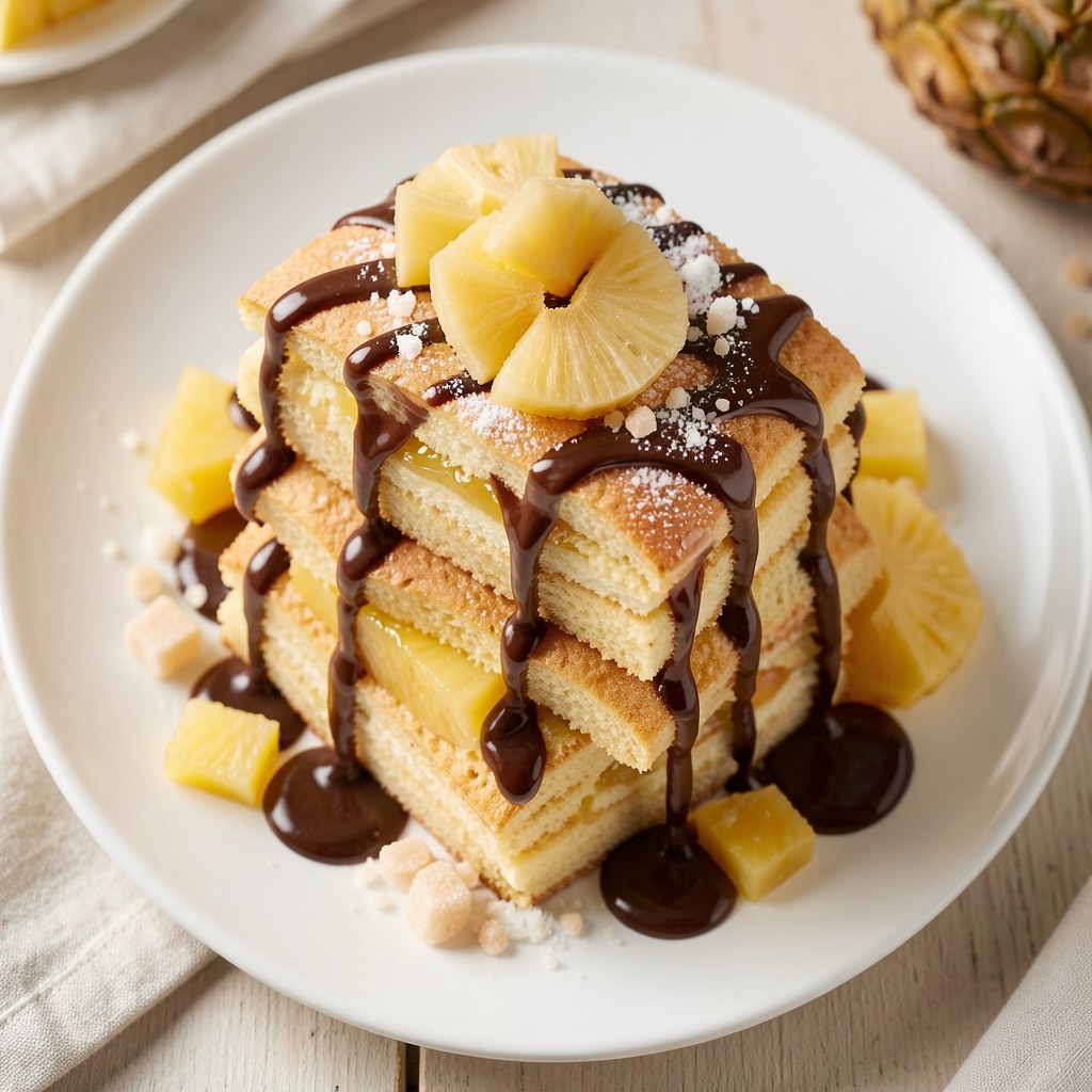 Biszkopt z ananasowymi dodatkami