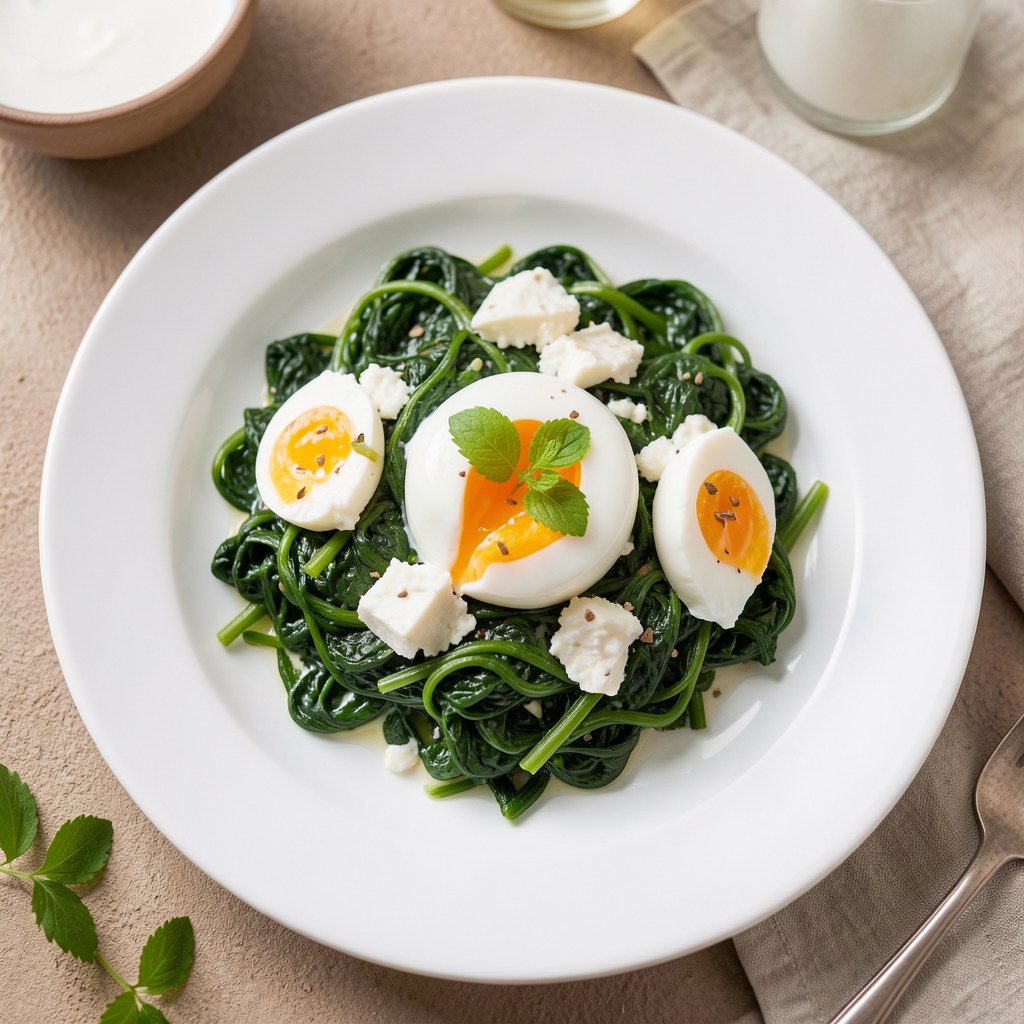 Szpinak z jajkiem