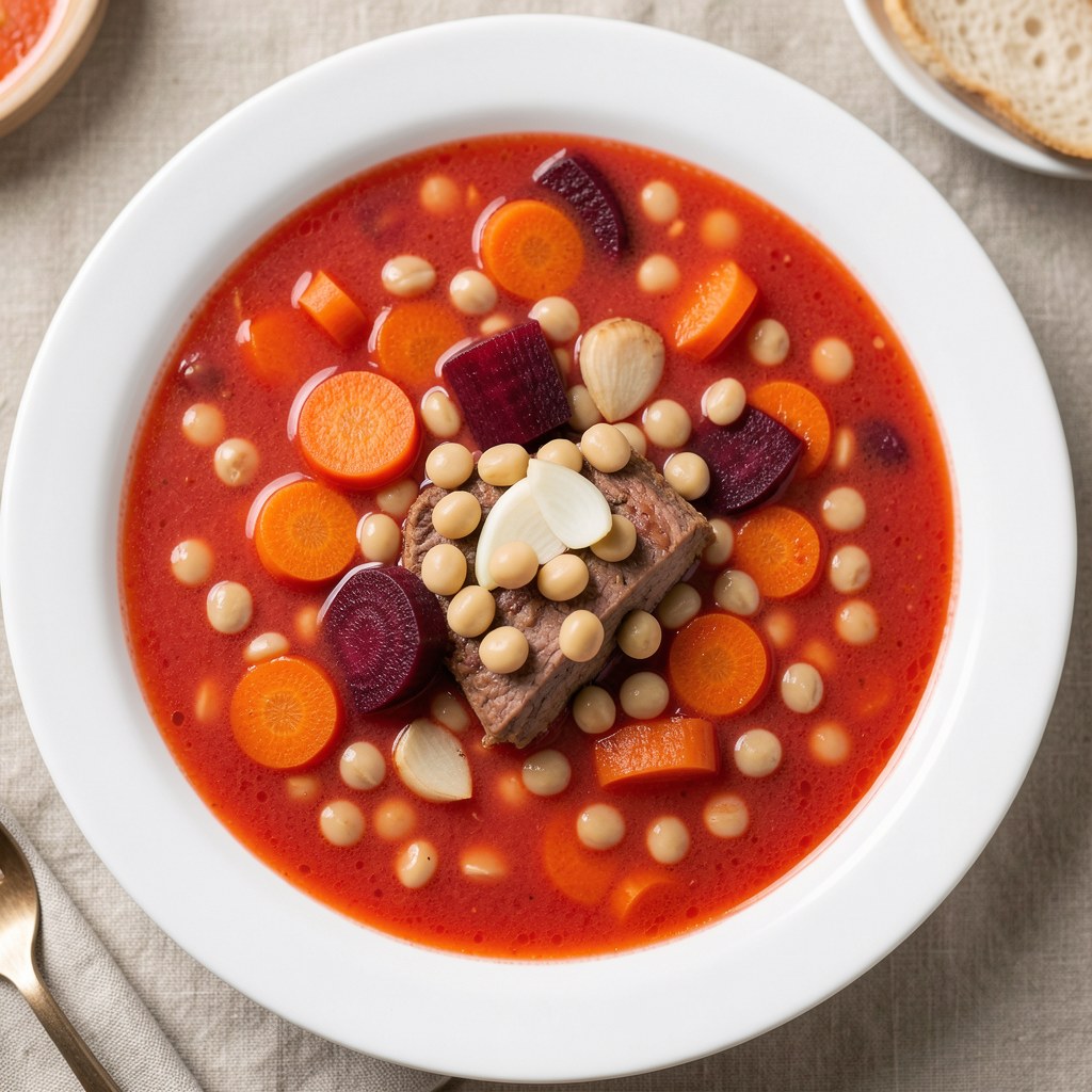 Barszcz z fasolą