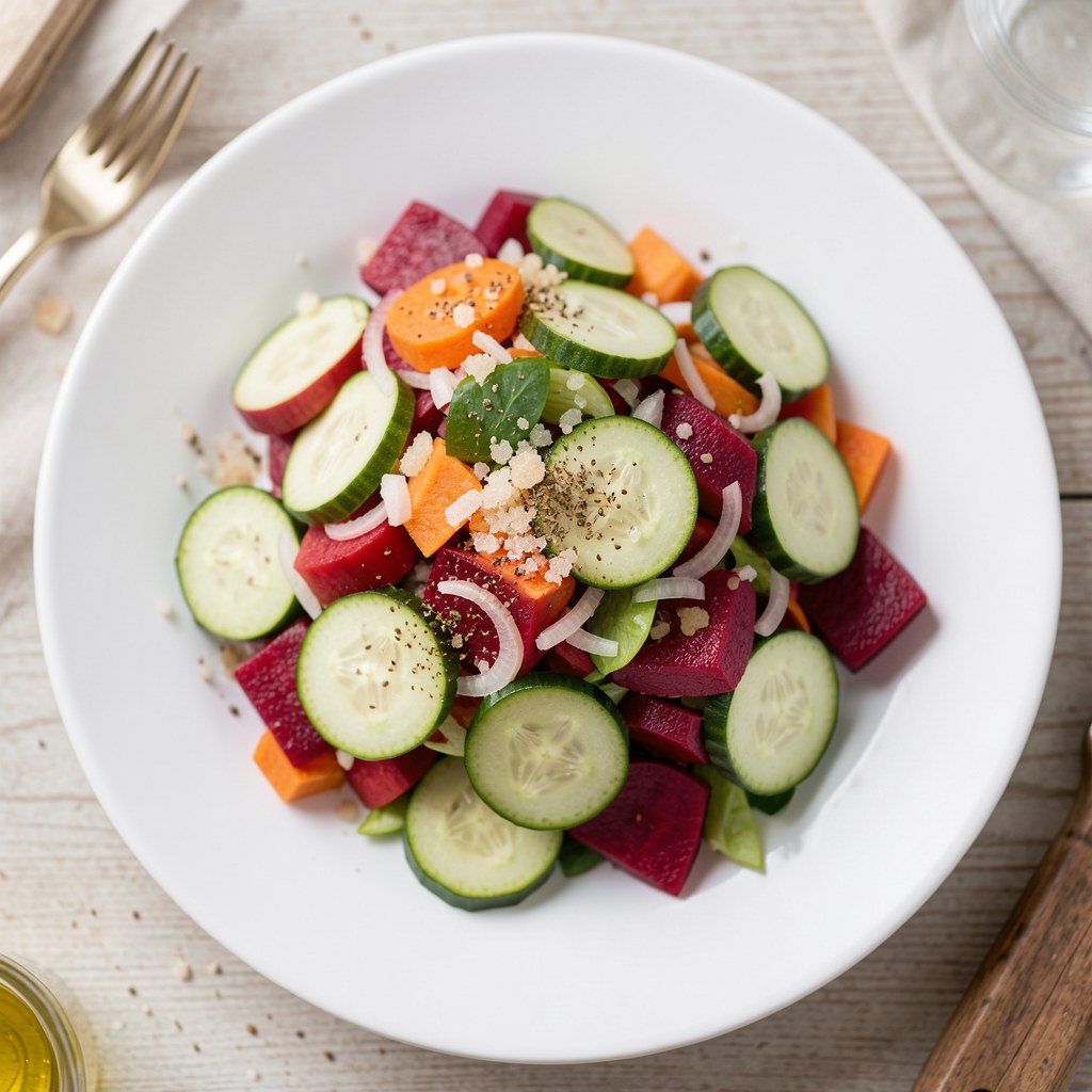 Sałatka z cukini i buraczkow