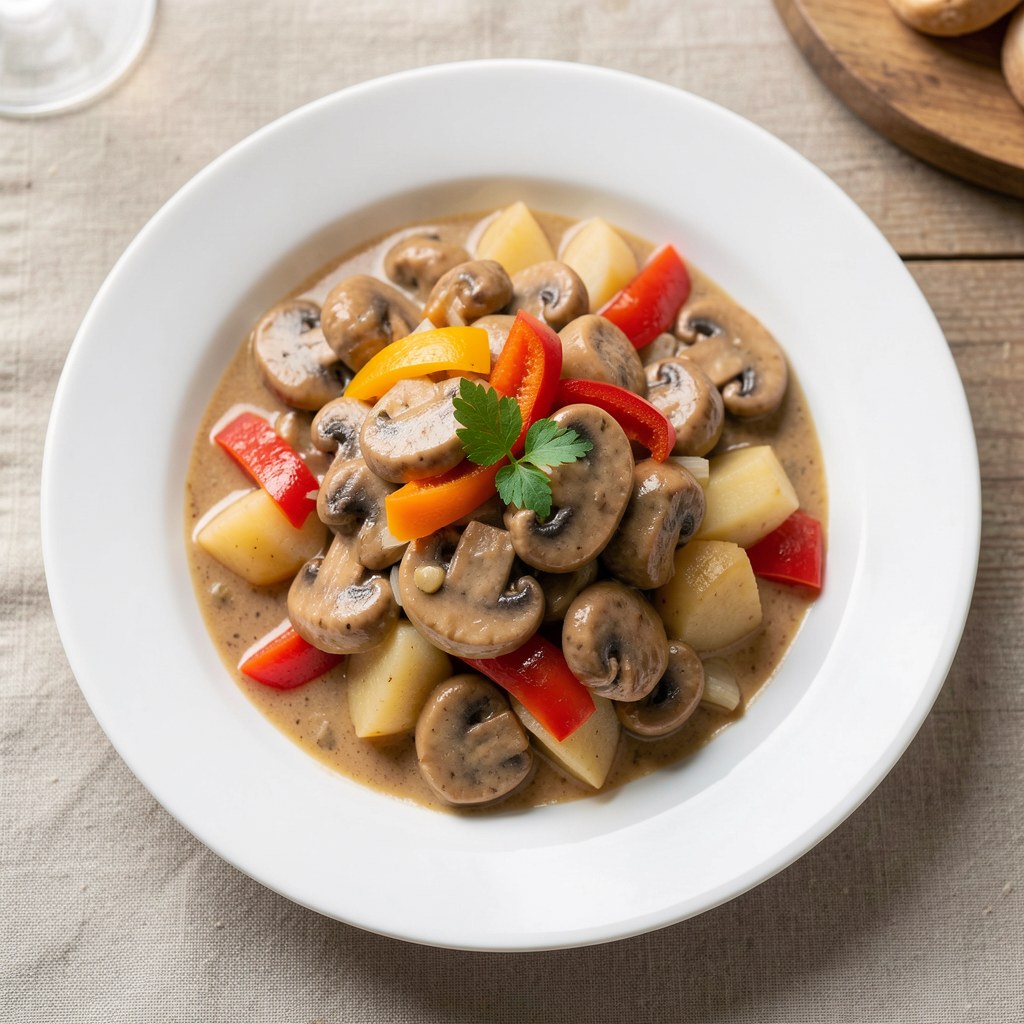 Gulasz grzybowy z boczniaka