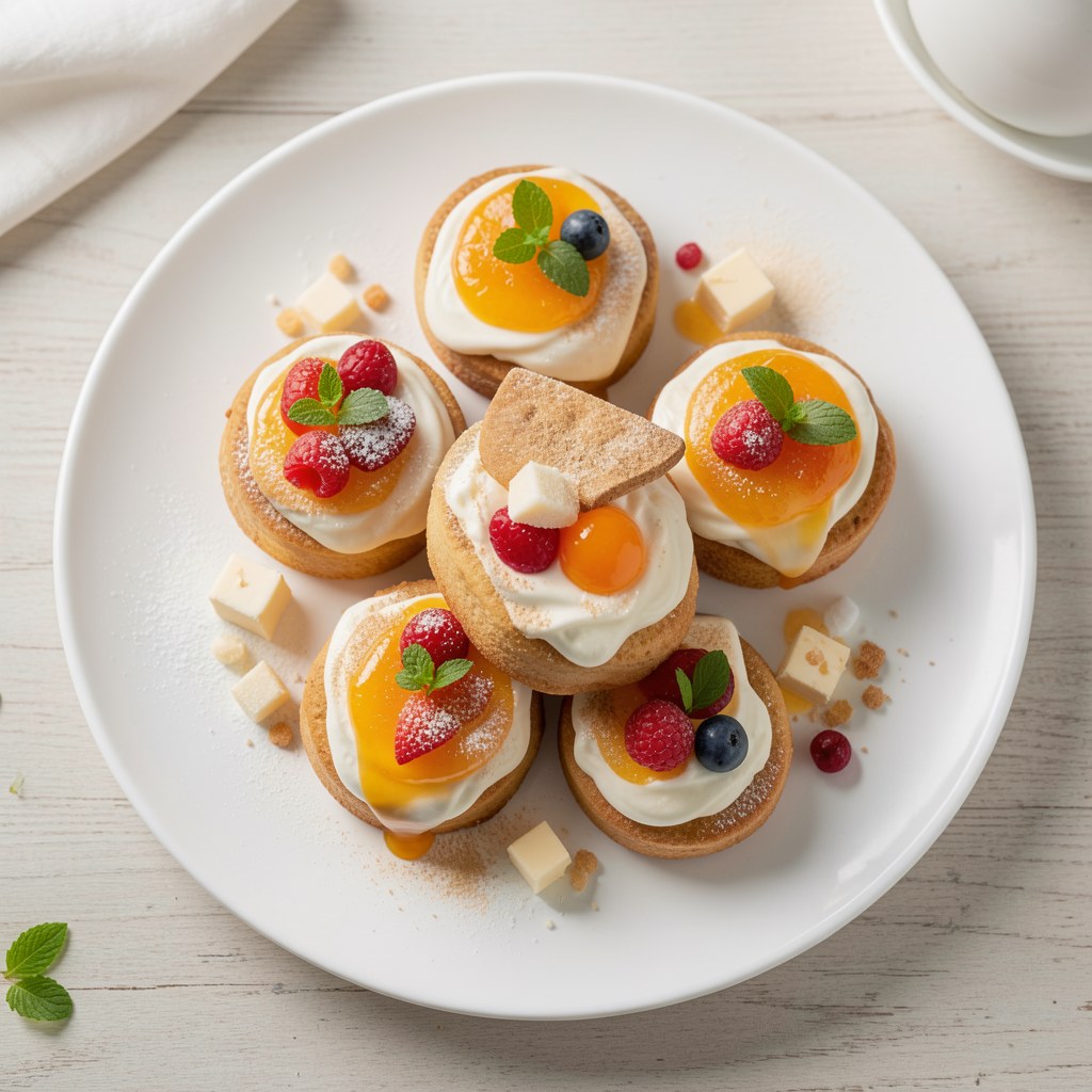 Kruche babeczki z kremem