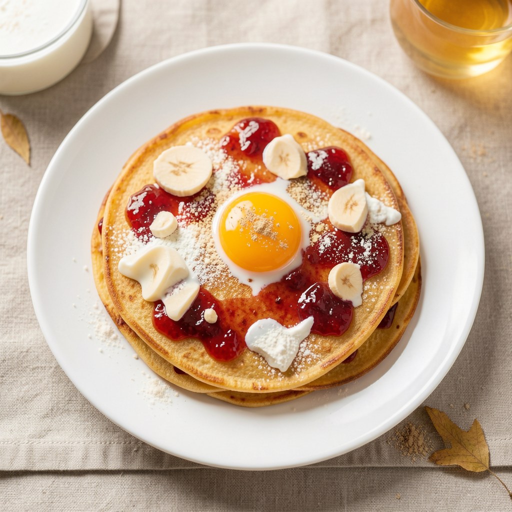 Placki z dyną i z konfiturą żurawinową