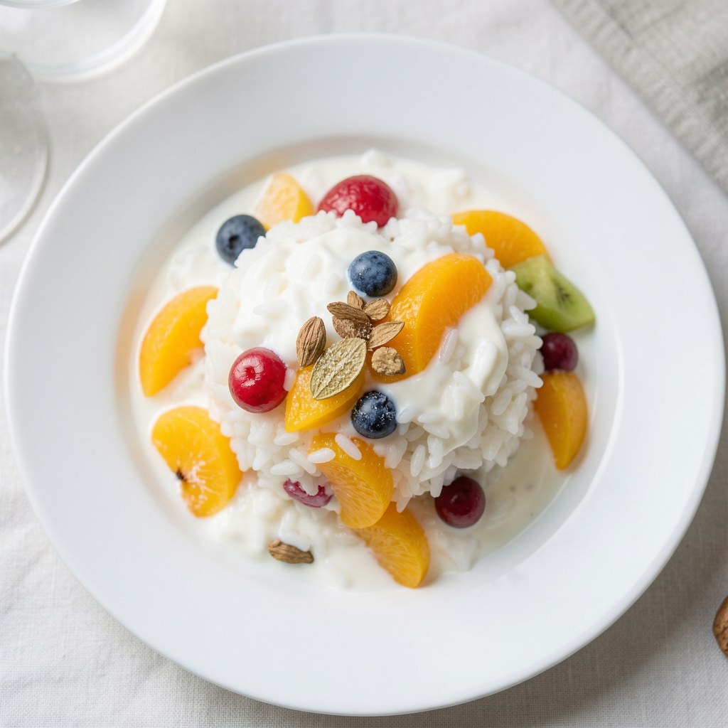 ryż z wanilią i owocami