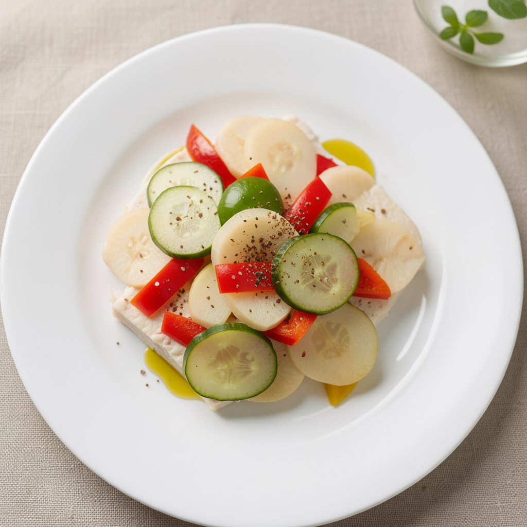 surowka z papryki gruszek i ogórków kiszonych