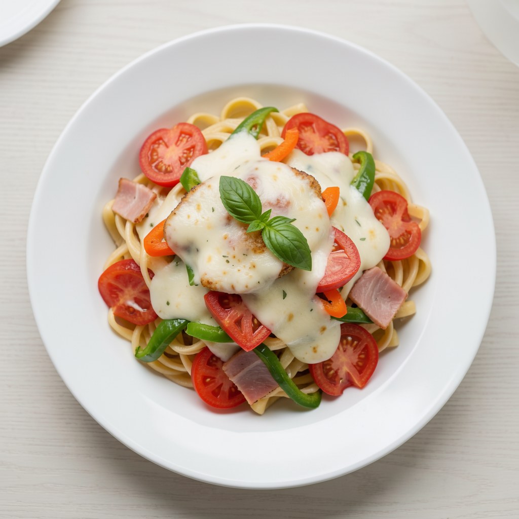 Pasta z serków topionych i wędliny