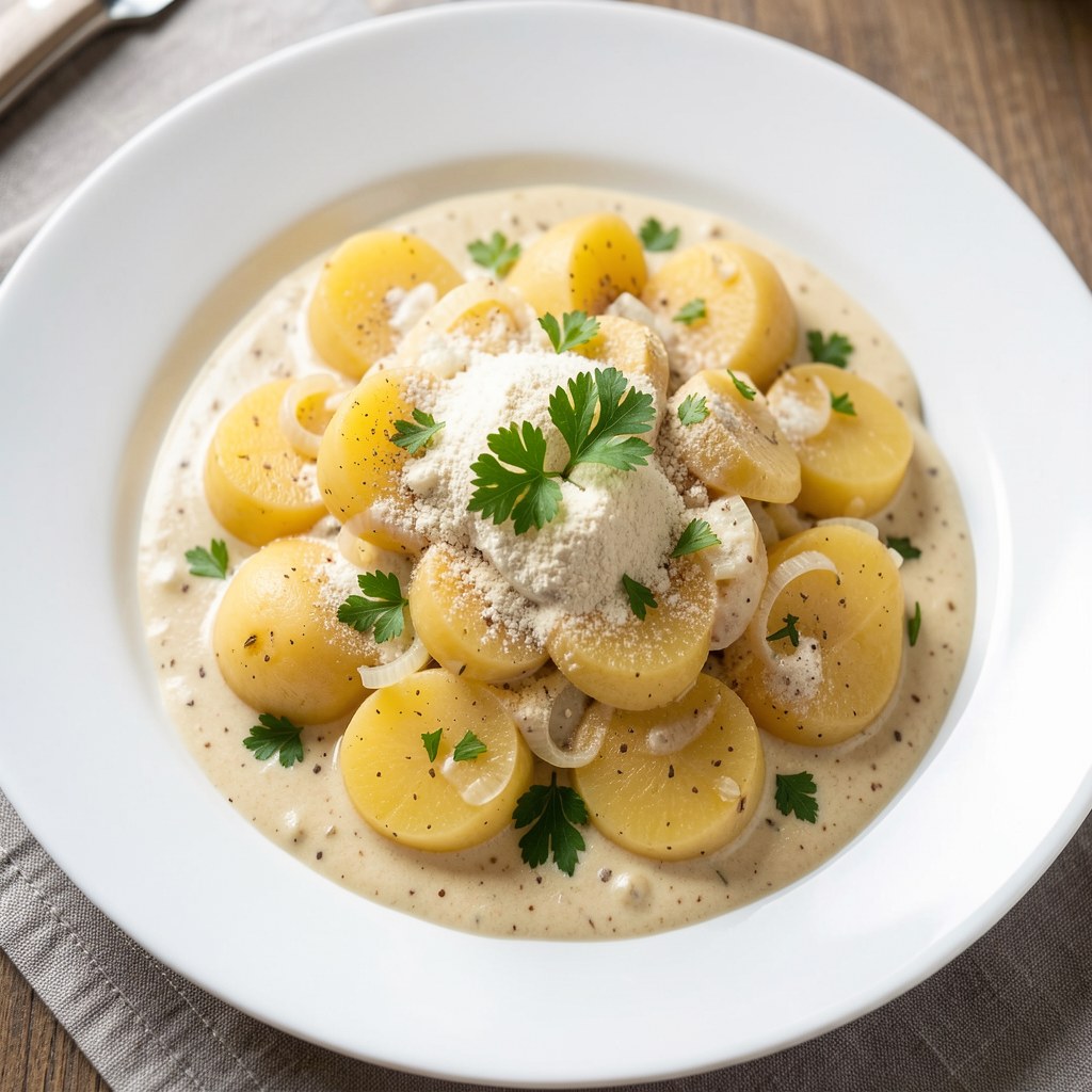 ziemniaki w sosie majerankowym