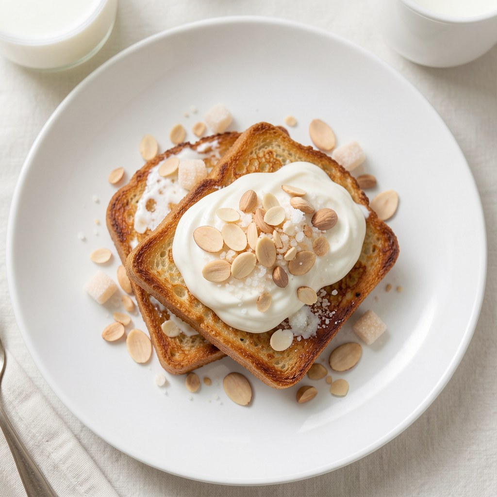 Grzanki z migdałami lub orzechami włoskimi