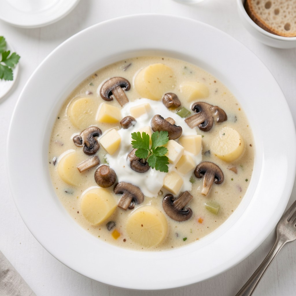 Zupa pieczarkowa Pyzy