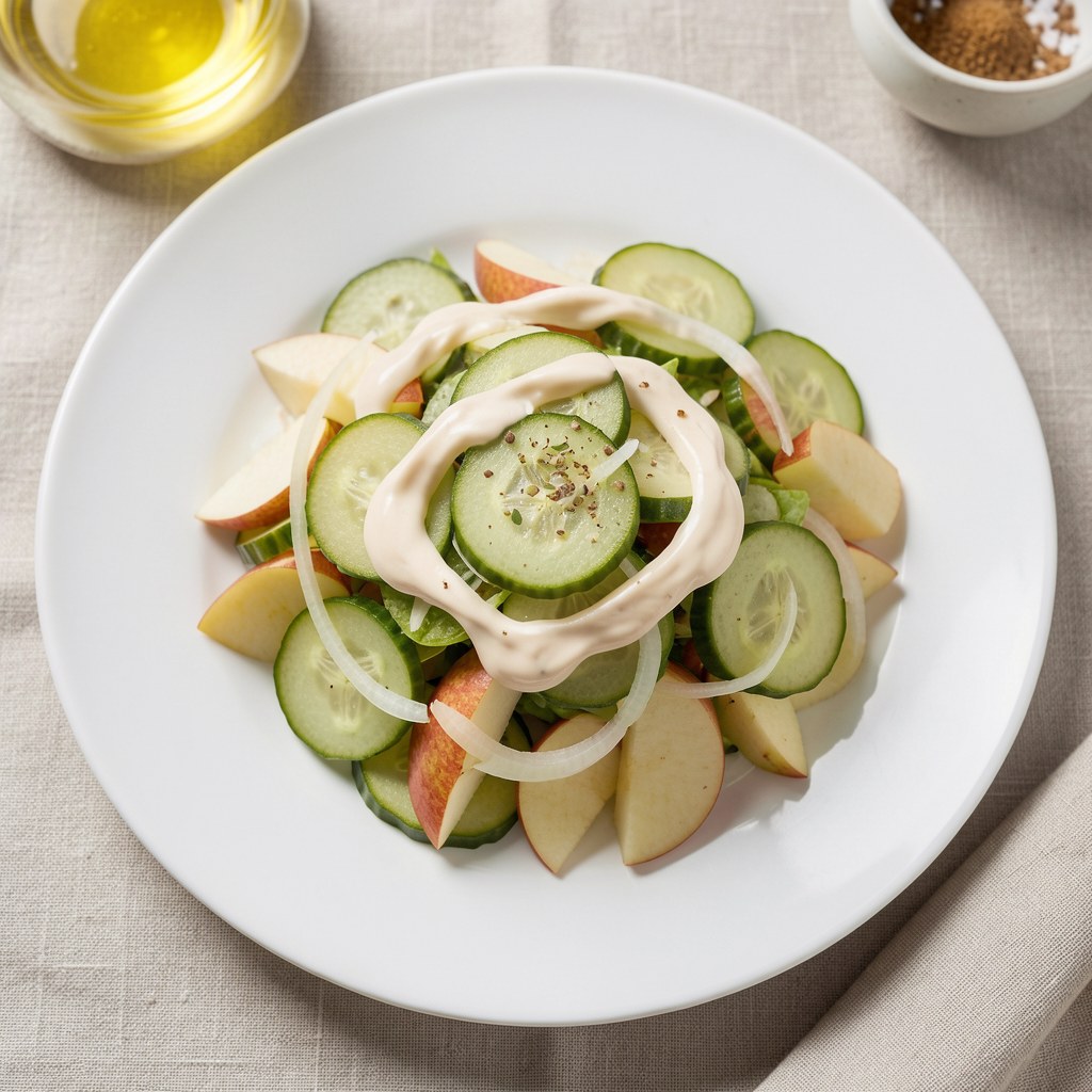 Surówka z kiszonych ogórków z majonezem