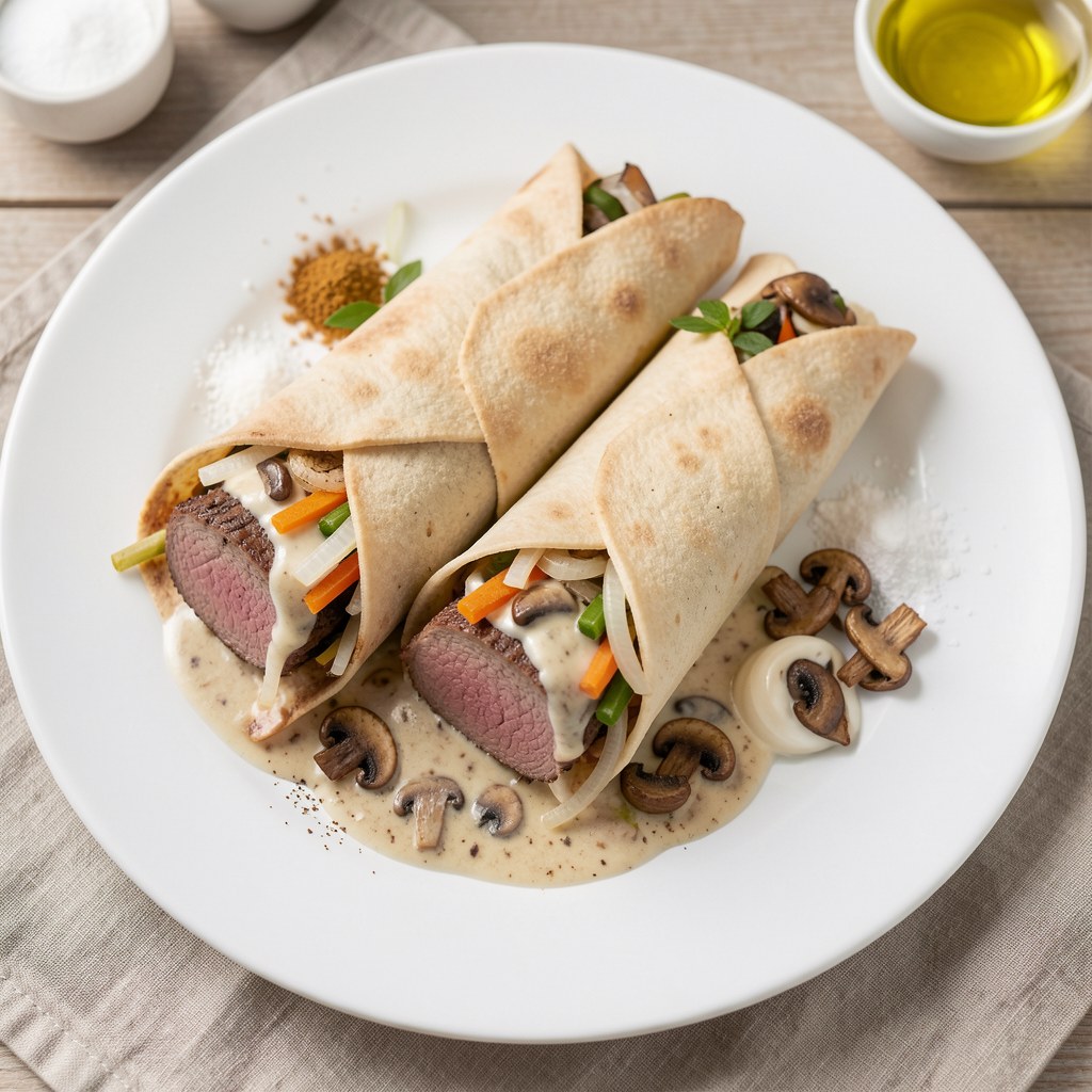 Klasycznie marynowany rostbef zawijany z warzywami i chlebem