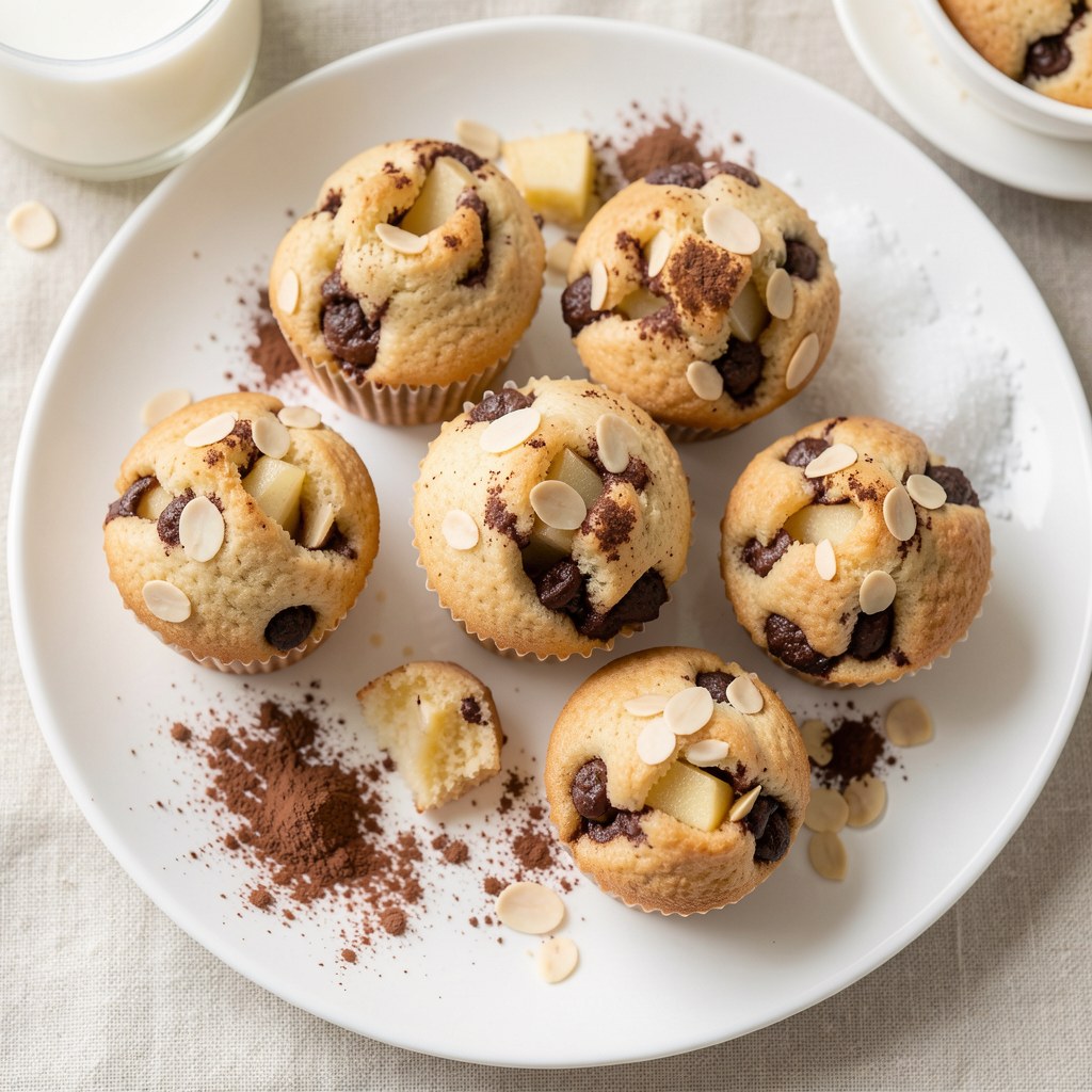 Muffinki z kawałkami jabłka