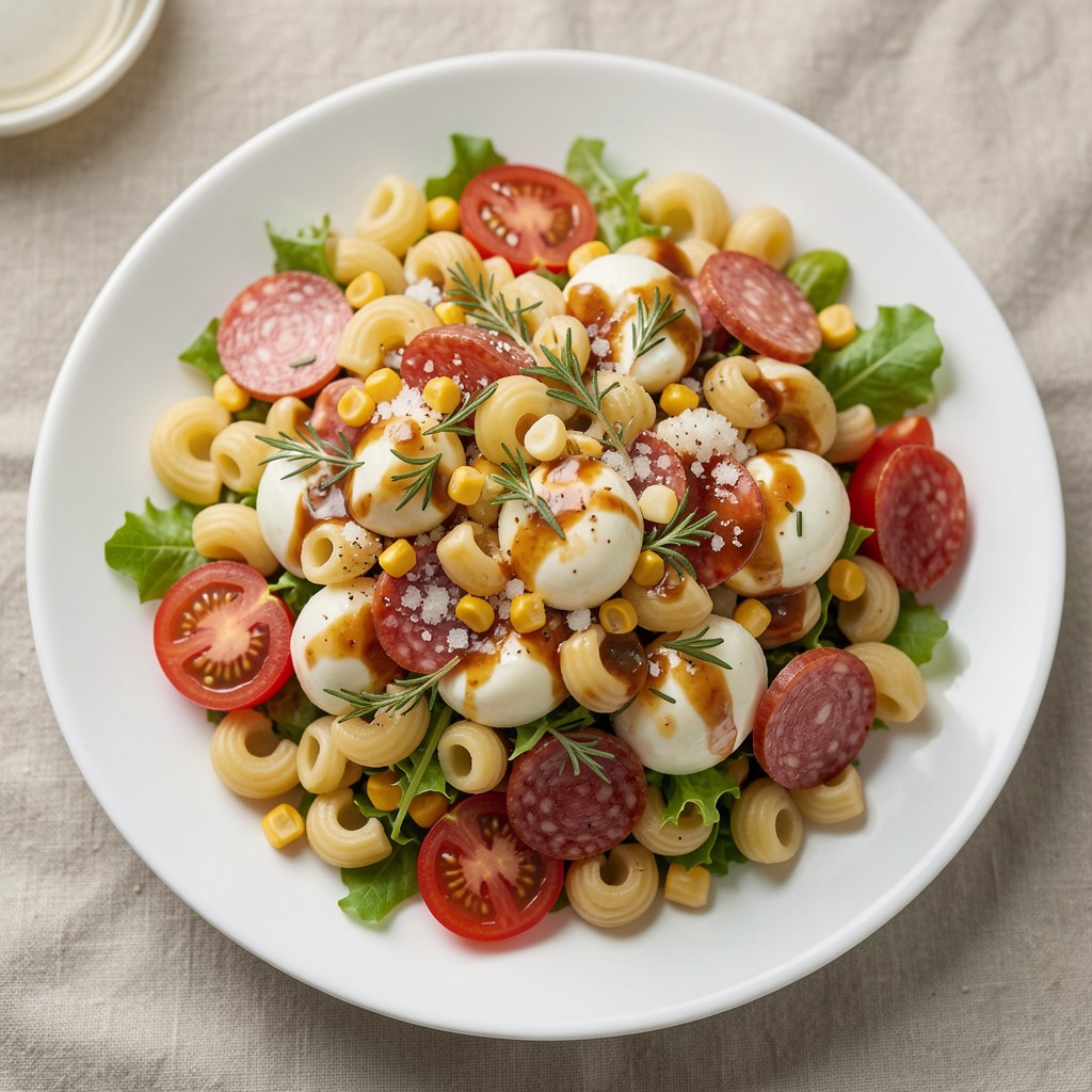 Salatka makaronowa z mozzarela