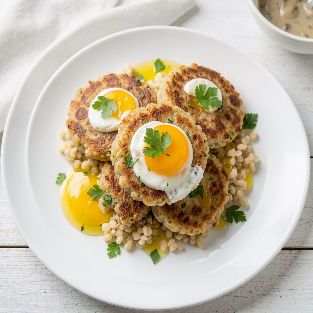 Kotleciki z kaszy gryczanej z twarogiem