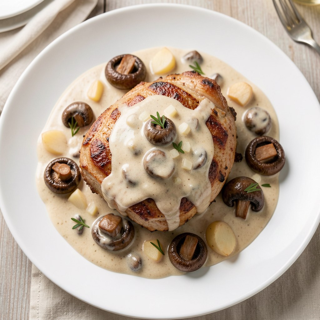 Pieczeń z pieczarkami