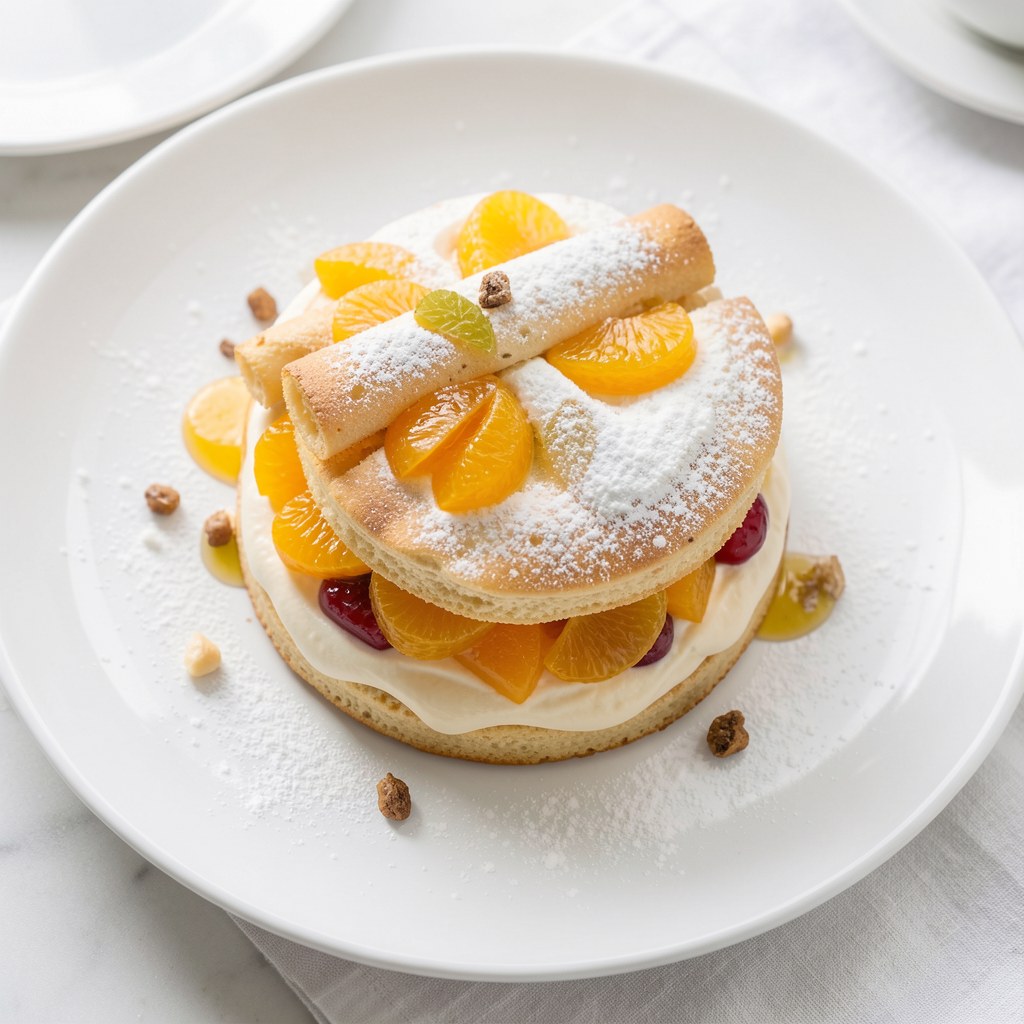 Masa do przełożenia biszkopta z owocami i galaretką