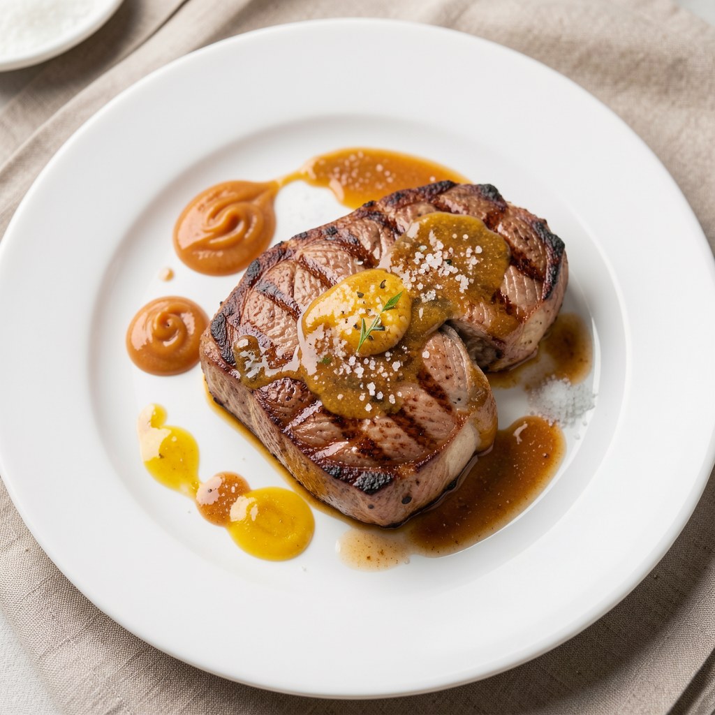 Mocno przypieczony stek z tuńczyka