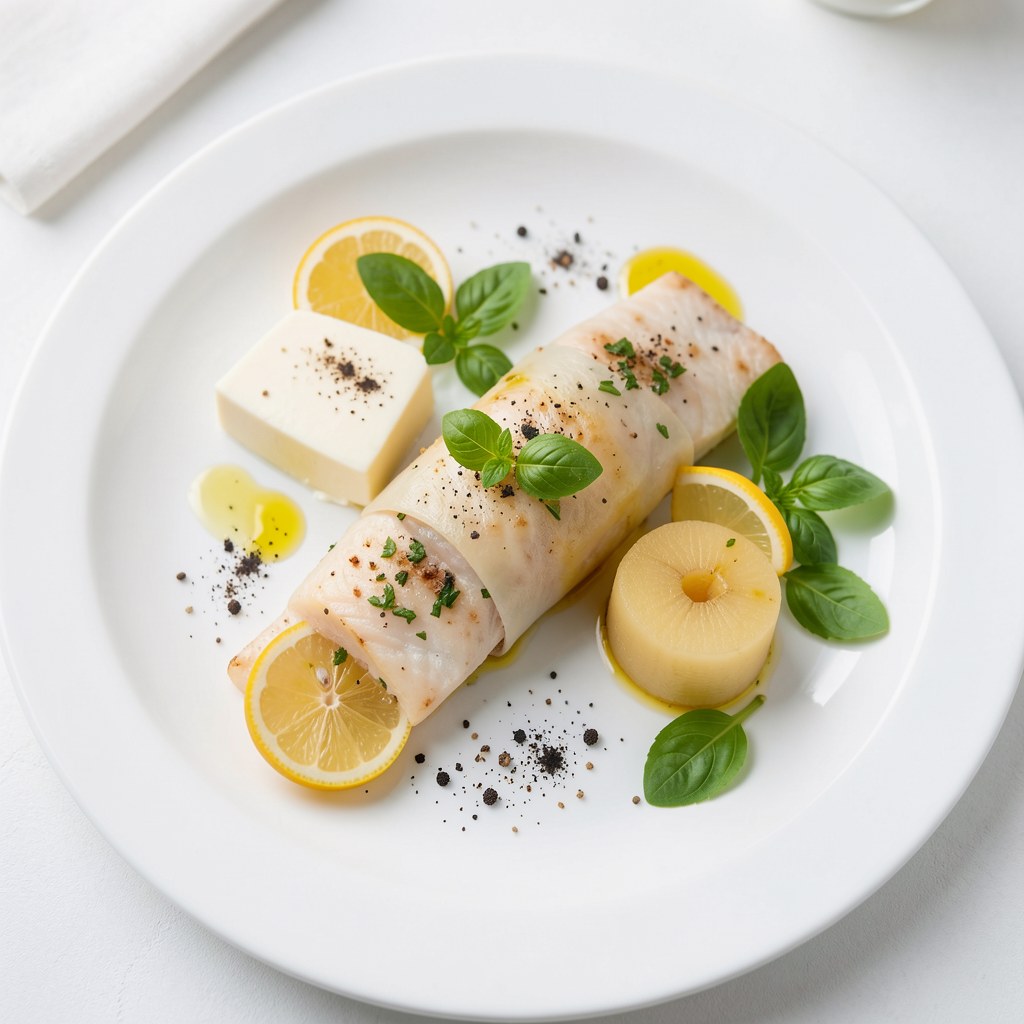 Ryba z gruszką z parowara