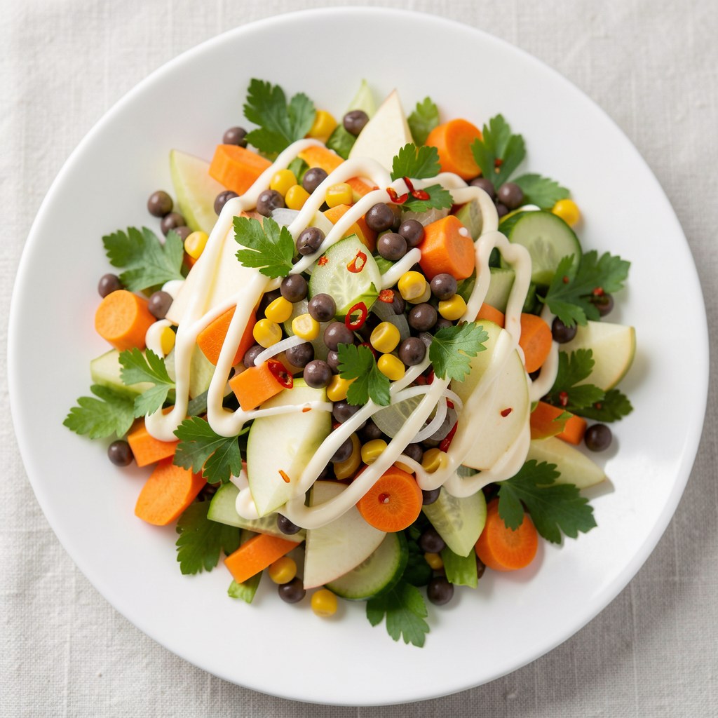 Sałatka jarzynowa na ostro