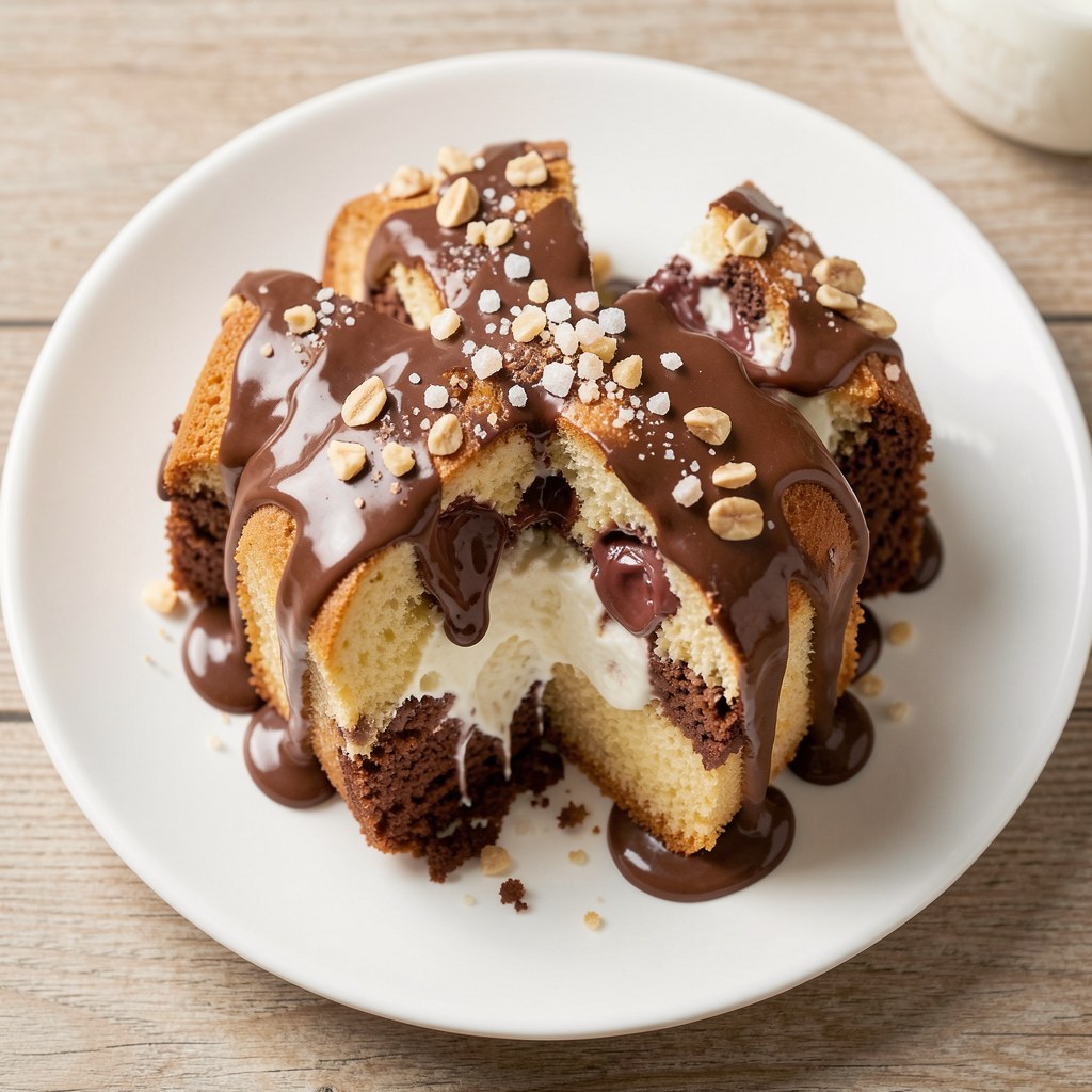 Ciasto z kremem orzechowym