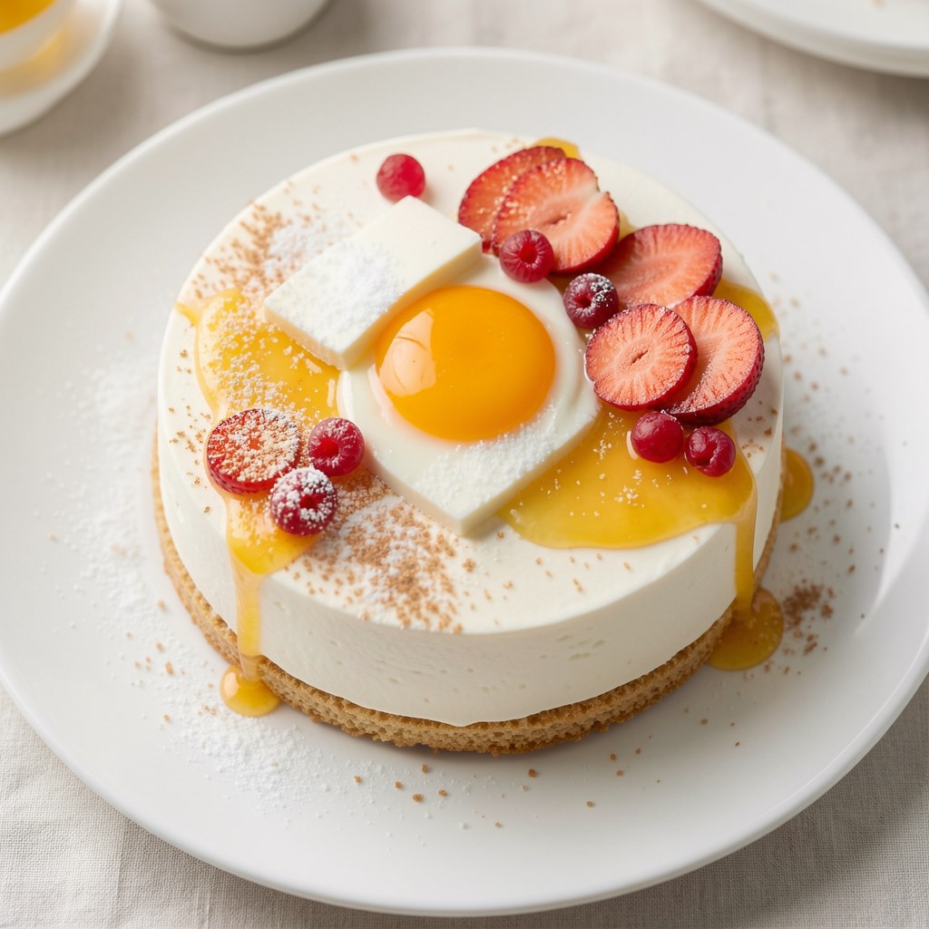 Sernik na zimno z brzoskwiniami