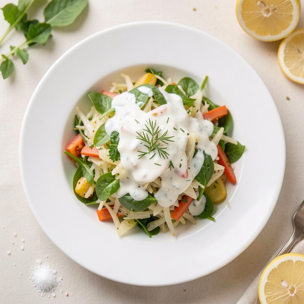 Surówka z kapusty włoskiej z zieleniną