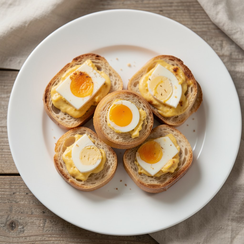 Grzanki z serem z chleba