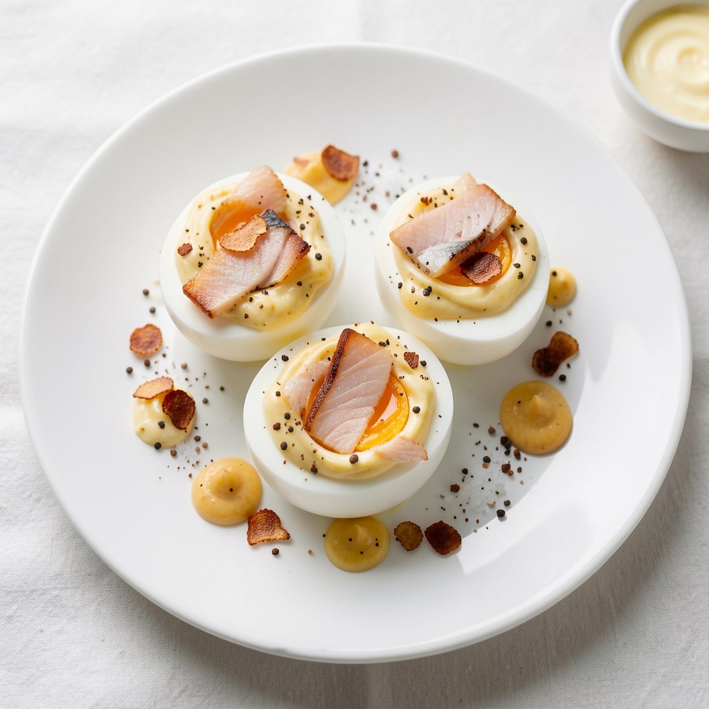 Jajka faszerowane łososiem lub makrelą