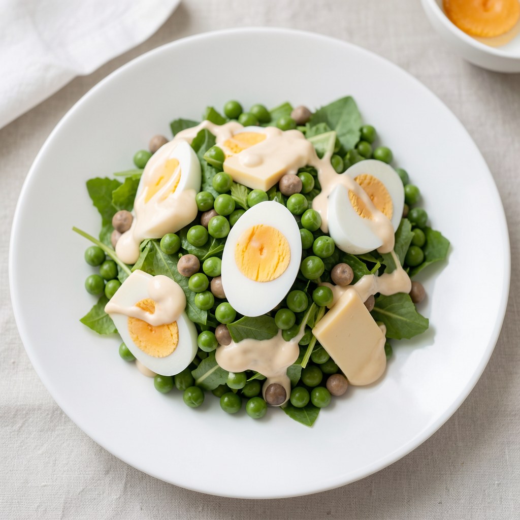 Sałatka z zielonym groszkiem