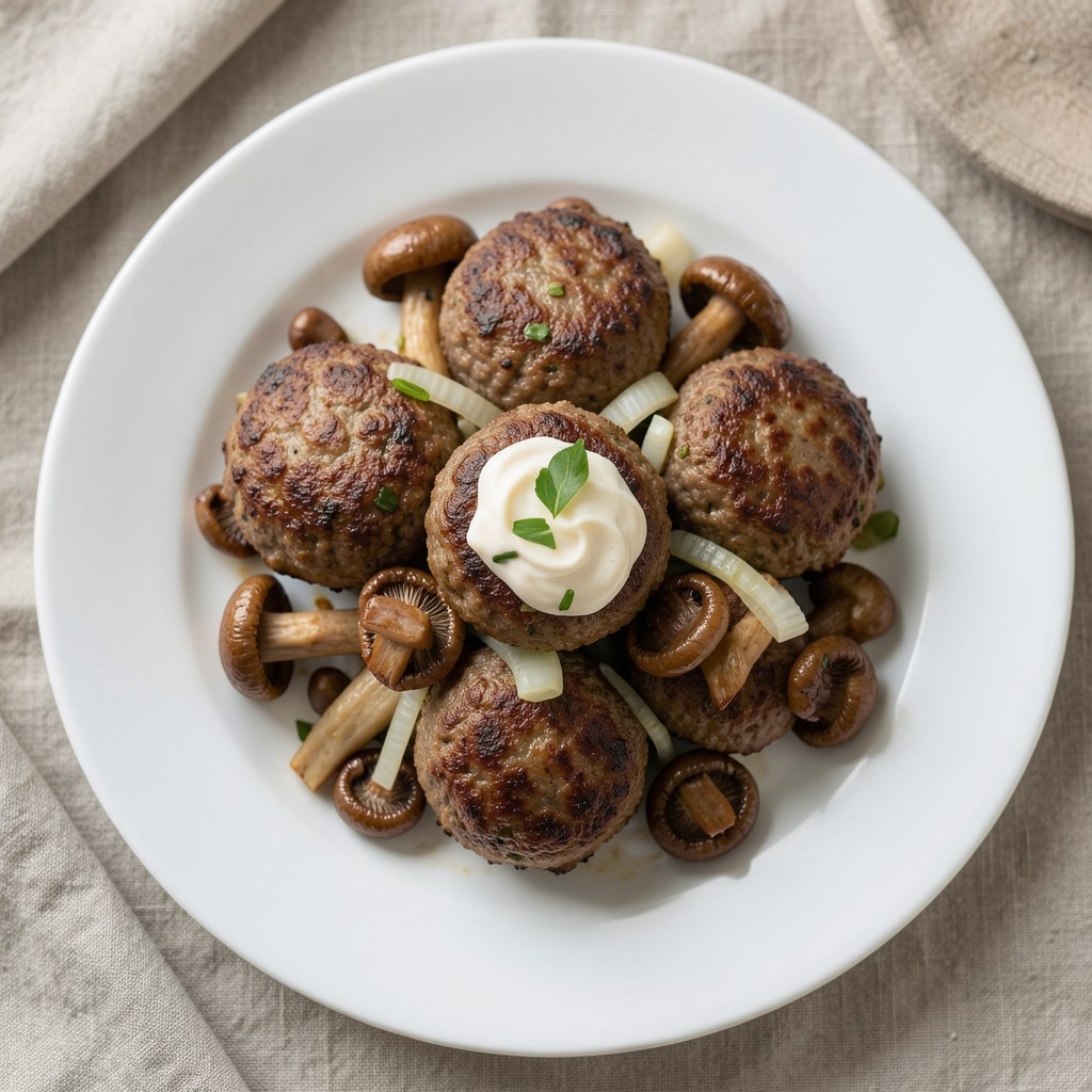 Klopsiki z pieczarkami