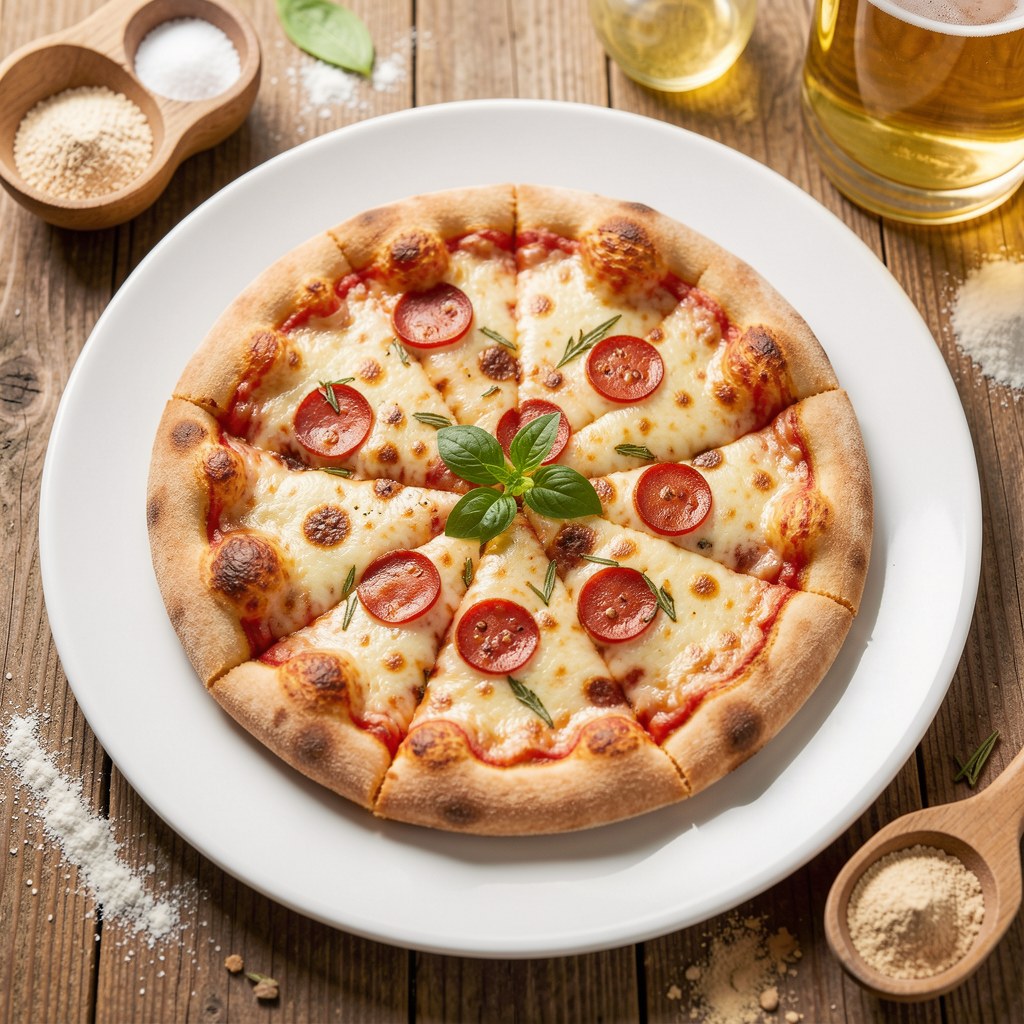 Ciasto na pizzę na piwie