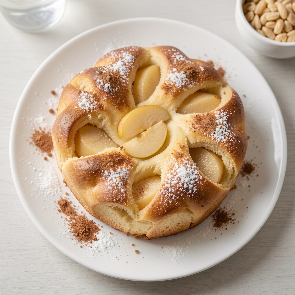 Jabłka w cięście drożdżowym