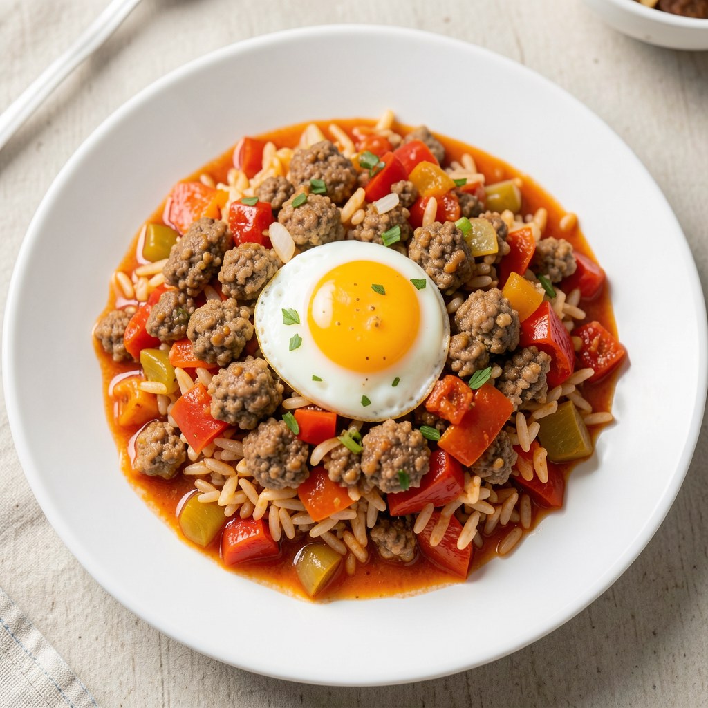 Papryka z ryżem i mięsem