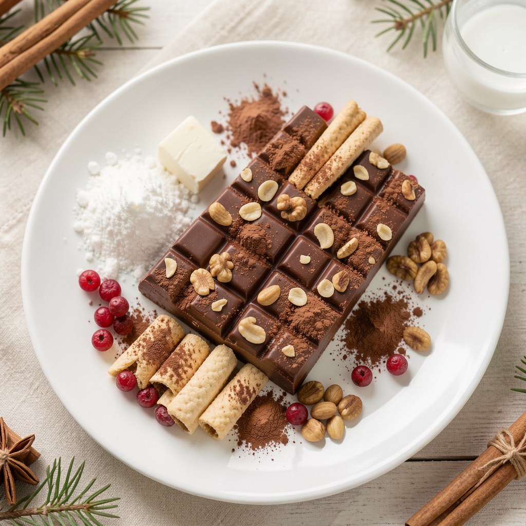 Blok czekoladowy z bakaliami i herbatnikami