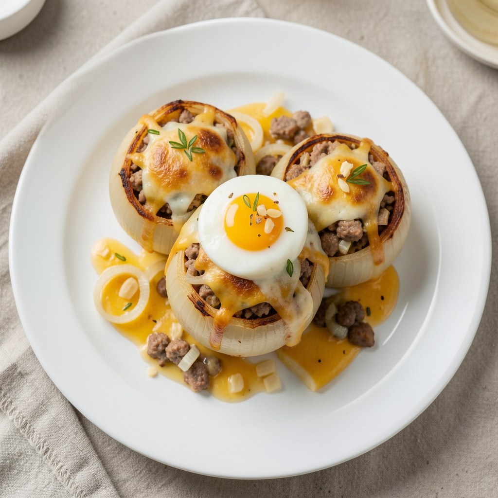 Cebula nadziewana boczkiem